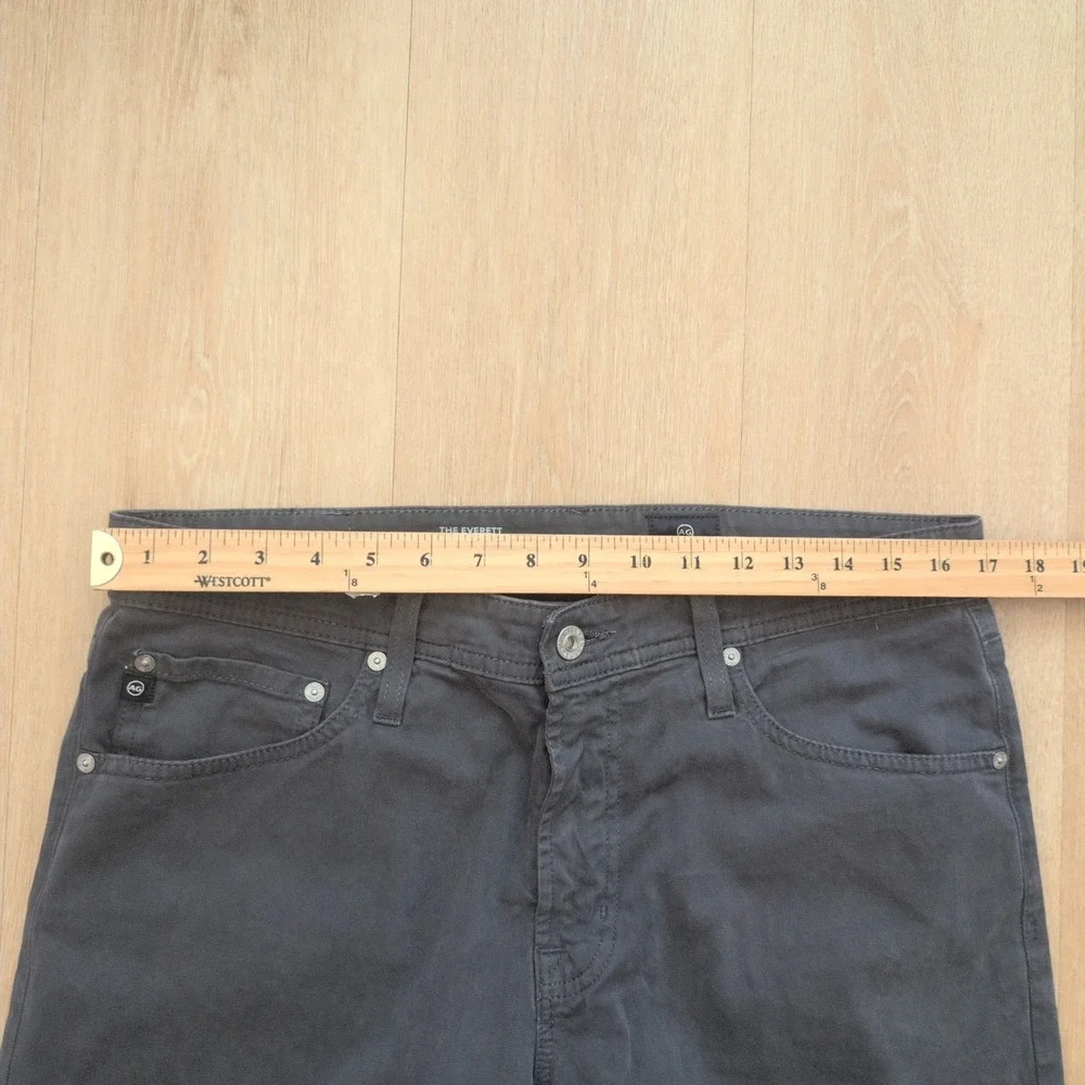 AG Adriano Goldschmied The Everett Slim Straight Pants Mens Grey 35x32.5